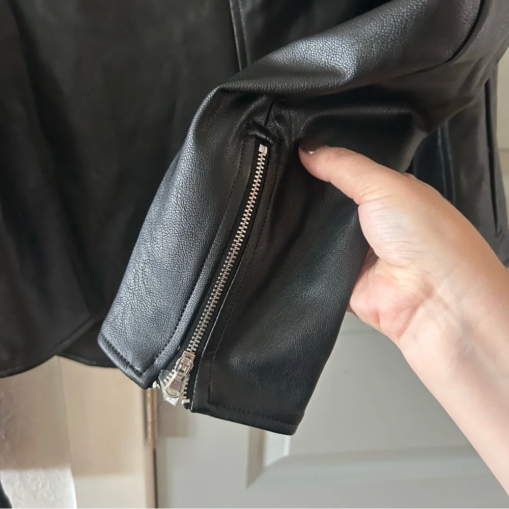 NWT Spanx II Faux Leather Moto Jacket